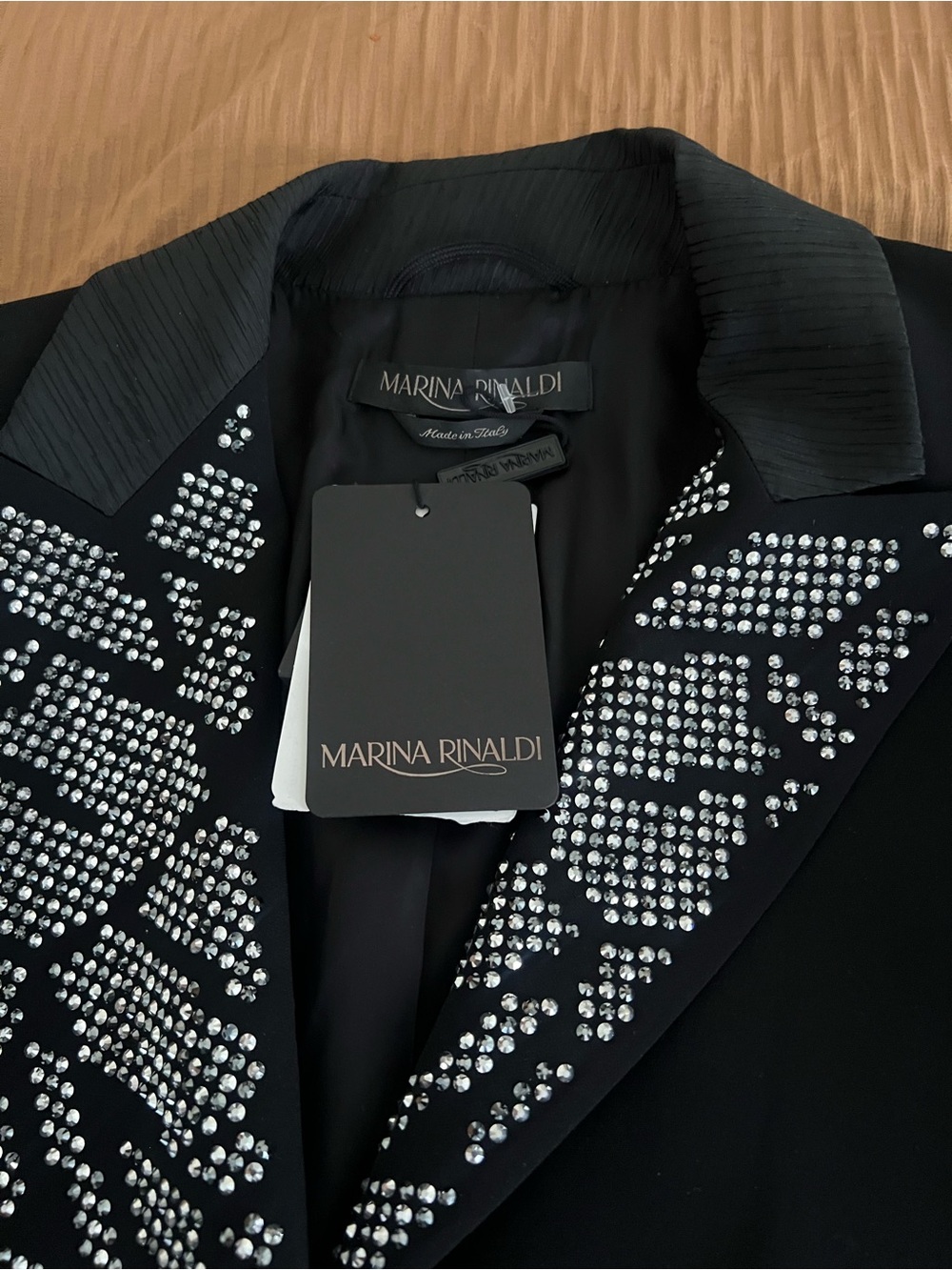 ✅🆕 Embellished Black Women's Blazer Jacket.plus size :18 - Picture 7 of 12